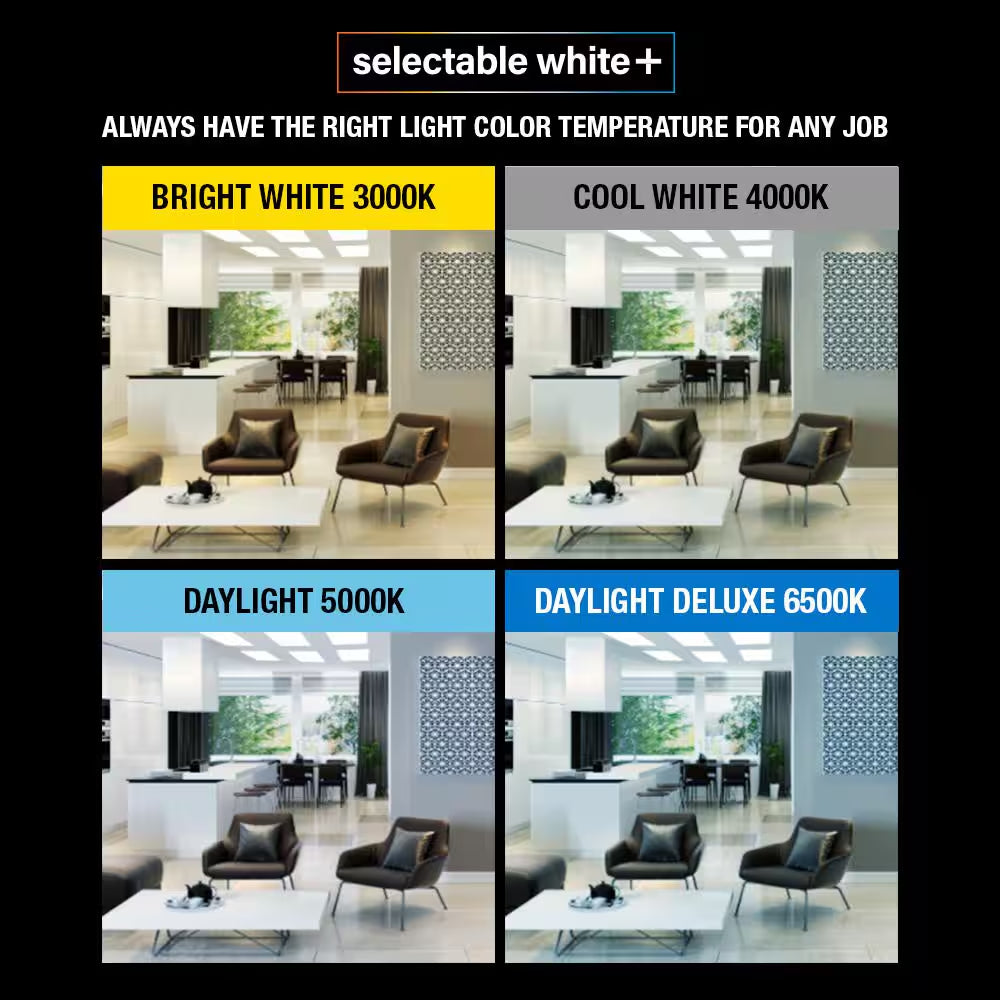 18-Watt 4 Ft. G13 Type AB T8 Plug and Play or T8/T12 Ballast Bypass Linear LED Tube Light Bulb Selectable White (2-Pack)