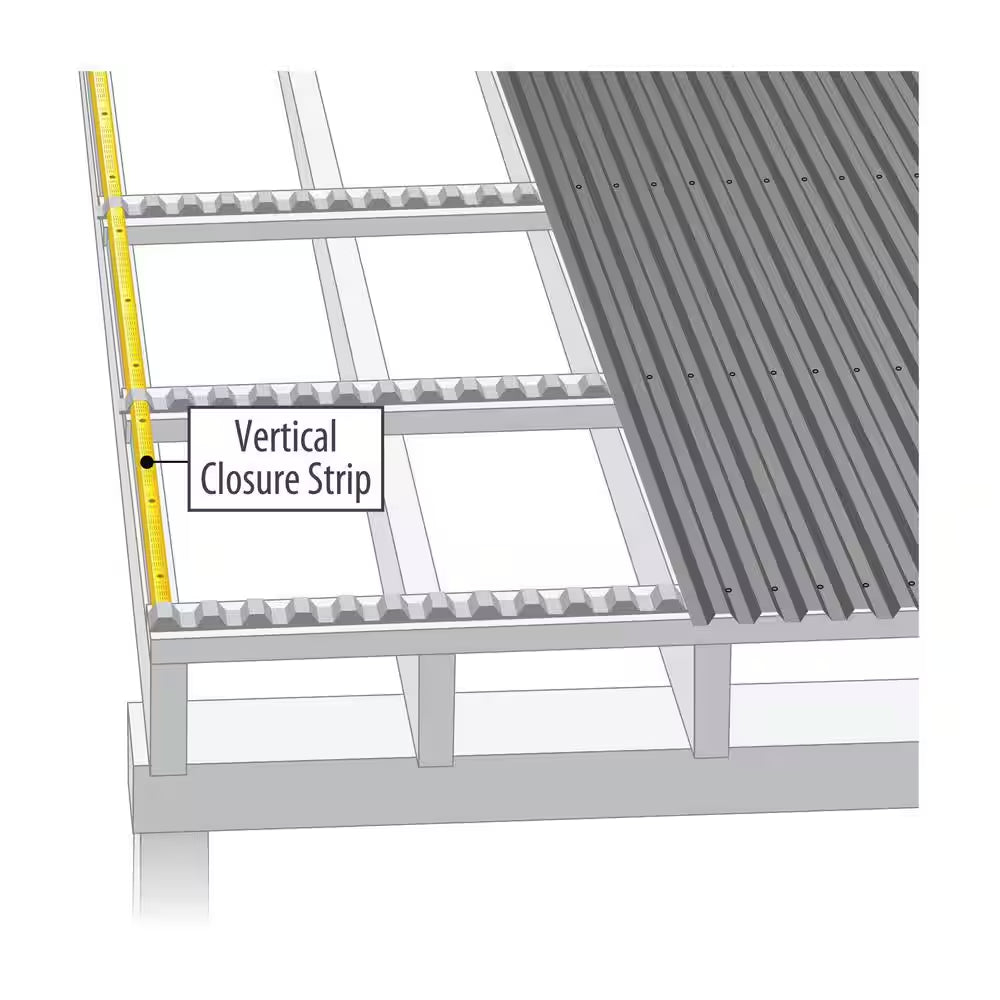 24 In. Universal Vertical Plastic Roof Closure Strips (6-Pack)