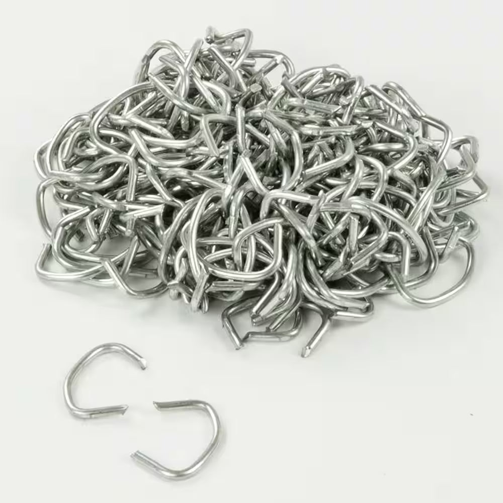 12.5-Gauge Galvanized Steel Chain Link Fence Hog Rings (200-Pieces/Bag)