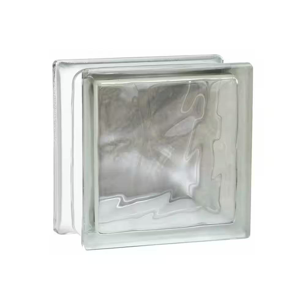 Nubio 4 In. Thick Series 12 In. X 12 In. X 4 In. (3-Pack) Wave Pattern Glass Block (Actual 11.75 X 11.75 X 3.88 In.)