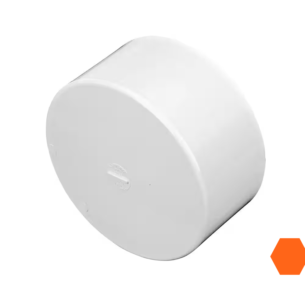 PVC S&D Cap, 6 In.