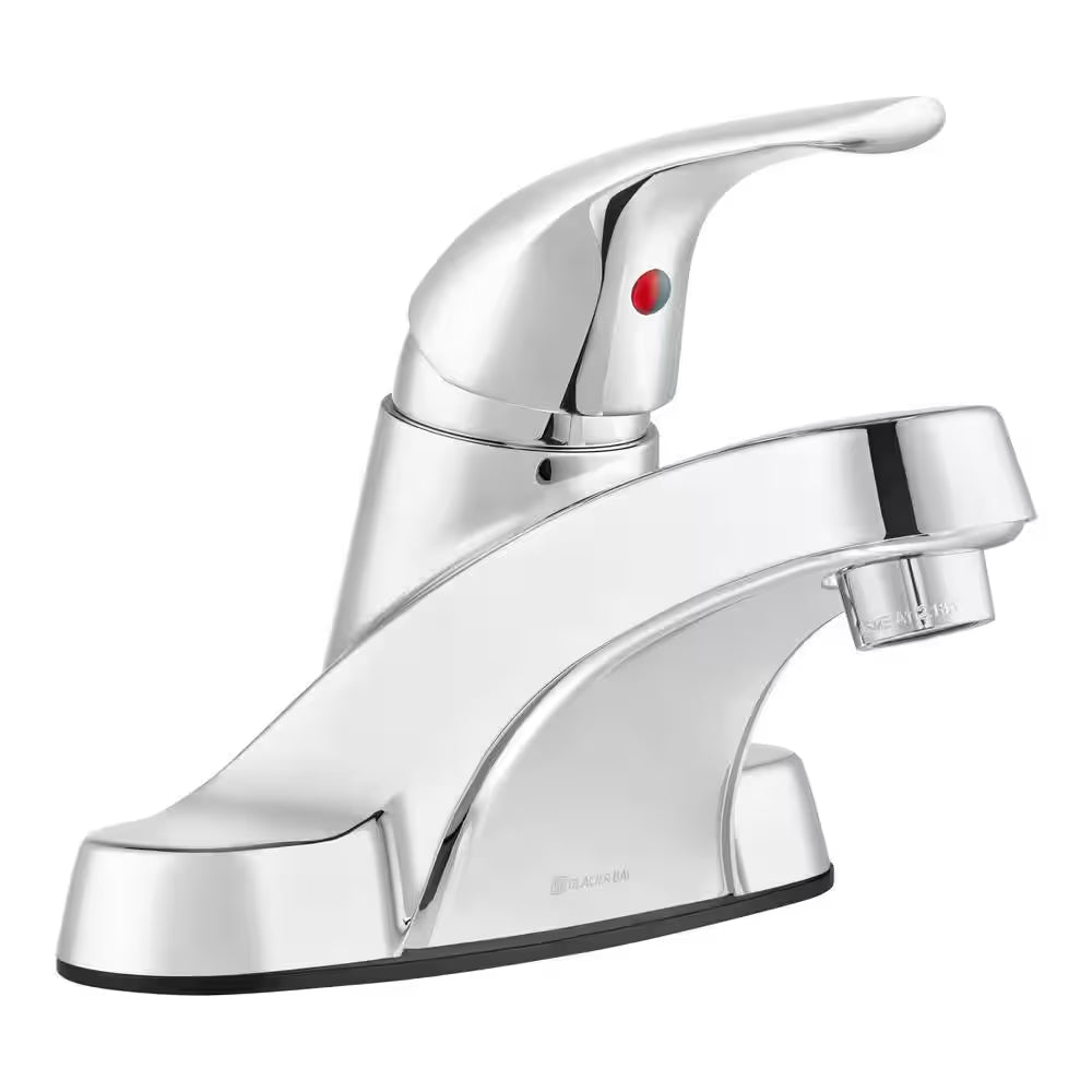 Aragon 4 In. Centerset Single-Handle Low-Arc Bathroom Faucet in Polished Chrome