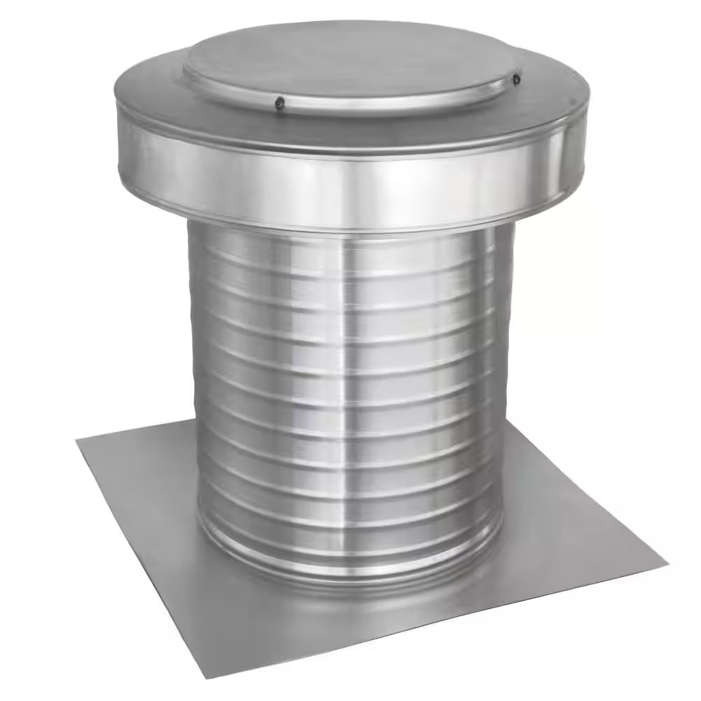Keepa Vent 10 In. Dia 78 Sq. In. NFA Aluminum Finish Static Roof Vent for Flat Roofs with 11 In. High Collar