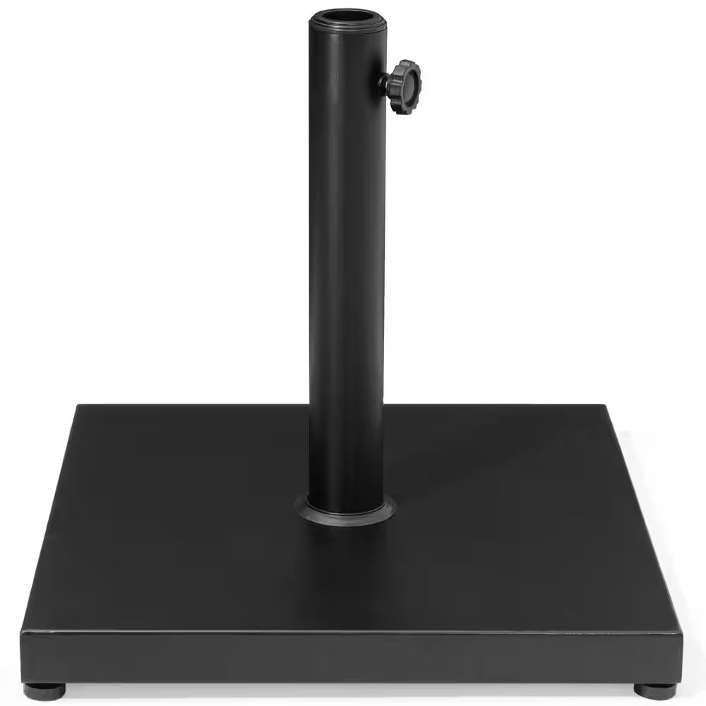 40 Lbs. Concrete Patio Umbrella Base in Black Weighted Outdoor Market Umbrella Stand Fits Umbrella Poles 1.37 - 1.9 In.
