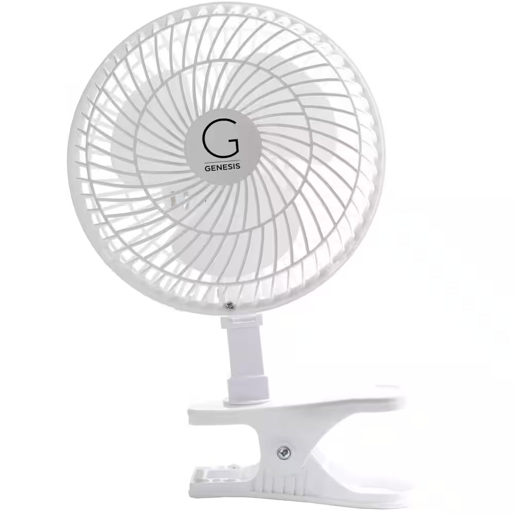 6 In. Convertible Table-Top and Clip Fan in White