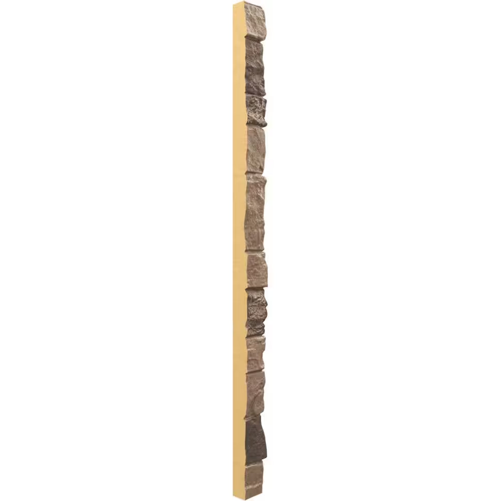 3 In. X 48 In. Universal outside Corner for Stonewall Faux Stone Siding Panels