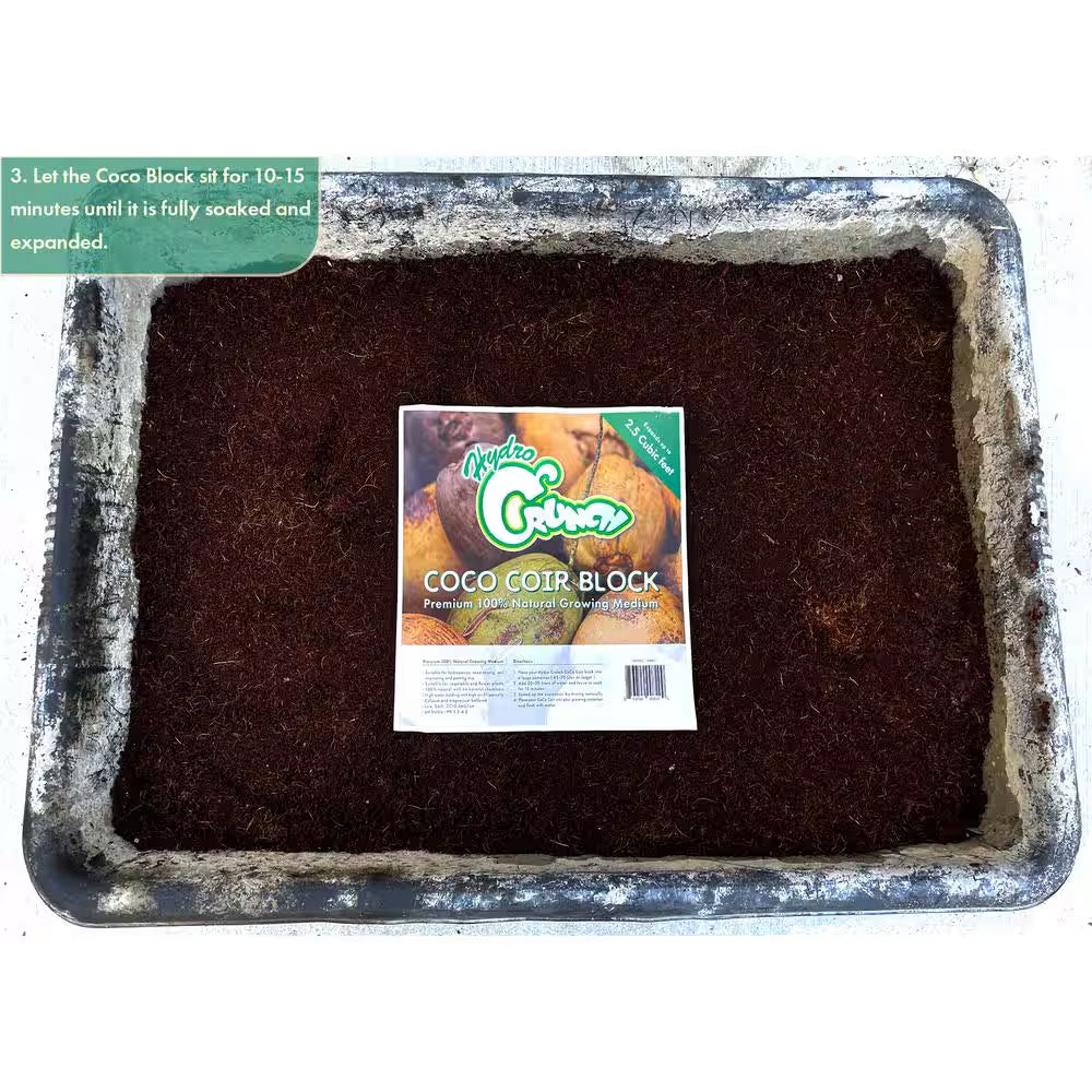2.5 Cu. Ft. Coco Coir Block of Soilless Growing Media (2-Pack)