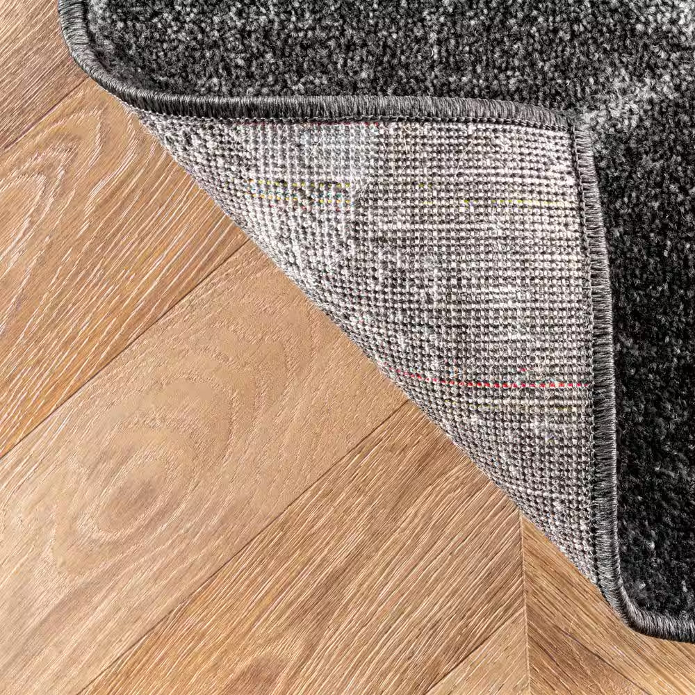 Thigpen Contemporary Stripes Dark Gray 5 Ft. X 8 Ft. Area Rug