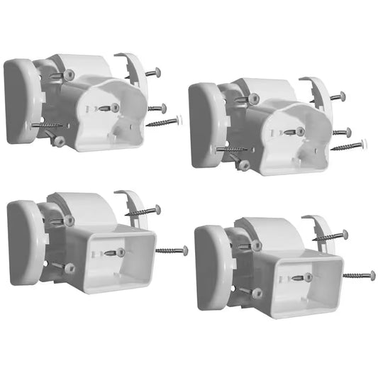 3-1/2 In. X 3-1/2 In. X 3 In. Vinyl Traditional Stair Angle Bracket (4-Piece)