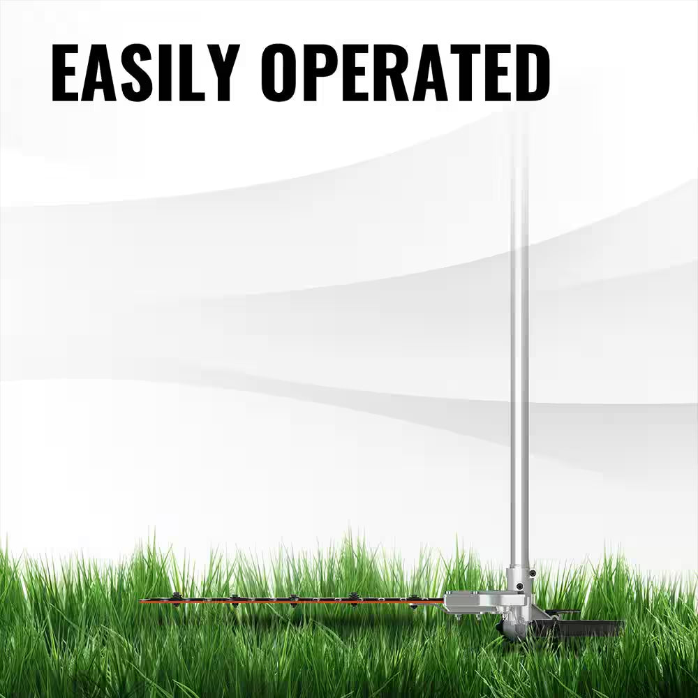 16 In. Hedge Trimmer Attachment Universal, Dual Action Articulating, Heavy Duty Steel Material, 12-Angle Positon