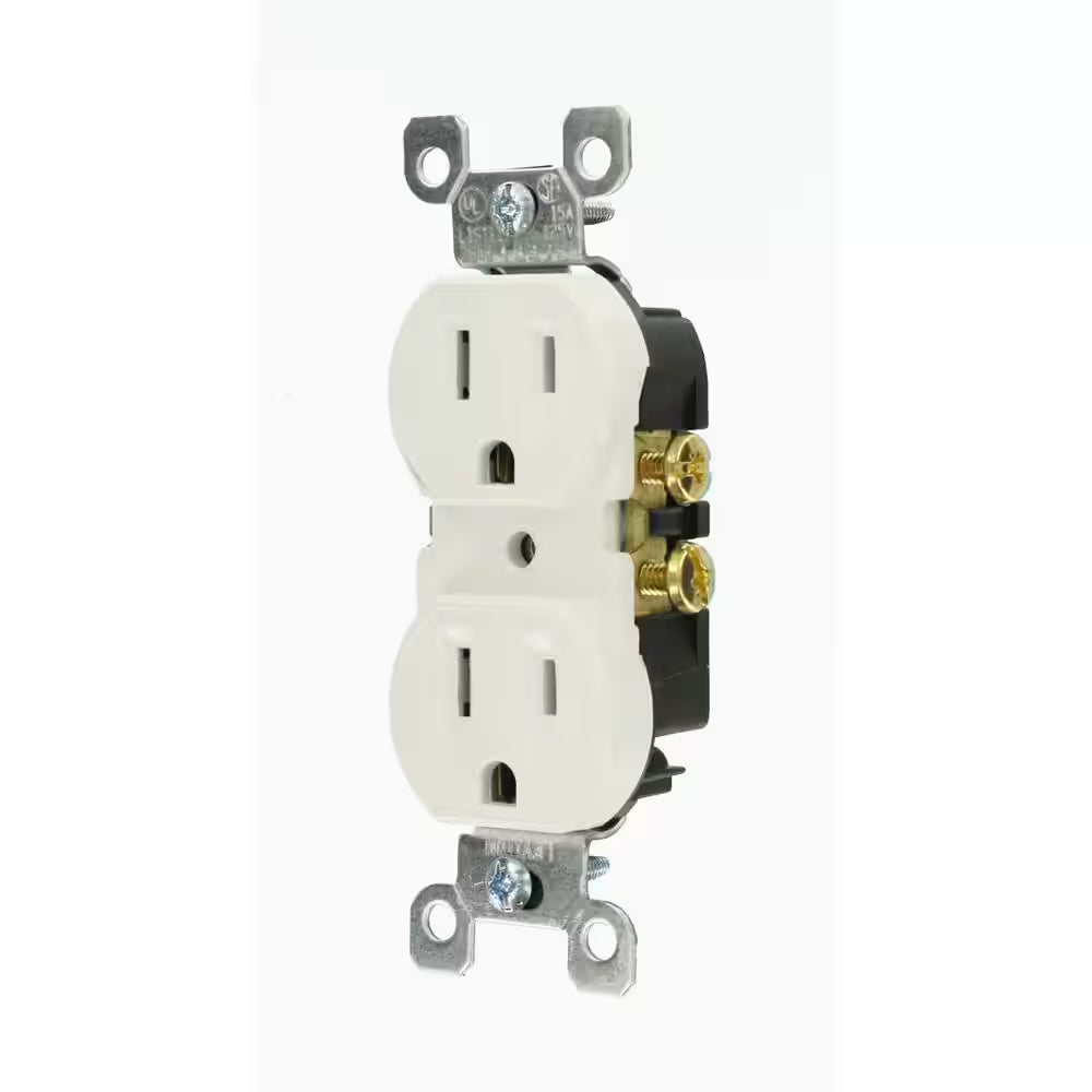15 Amp 125 V Duplex Outlet/Receptacle, White (10-Pack) 5320-WMP