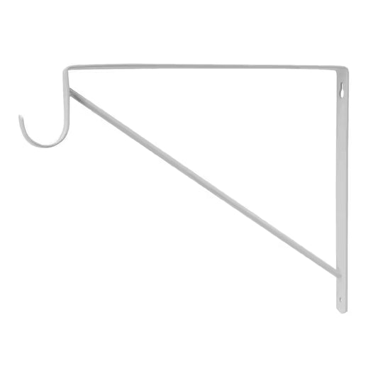 White Heavy-Duty Shelf Bracket and Rod Support