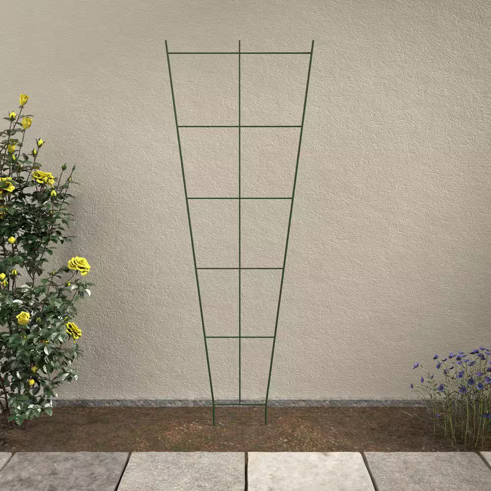72 In. H Ivy Green Metal Trellis