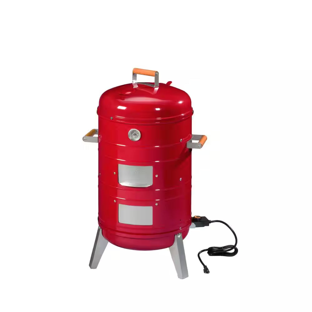 4-In-1 Electric or Charcoal Smoker and Grill