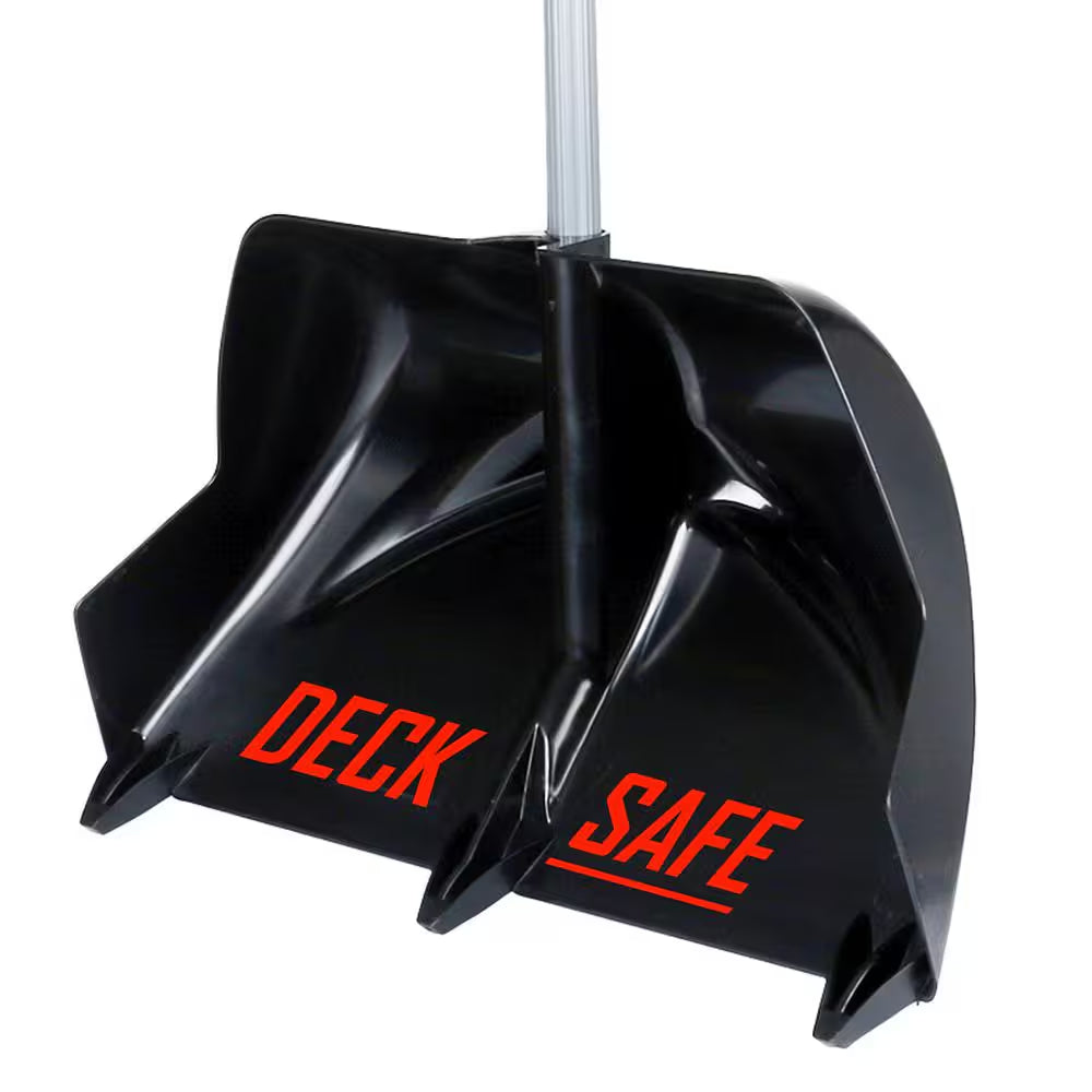 Crack Jumper 24 In. Combo Pusher, Adjust 42 in Vinyl-Coated Metal Handle, Abs-Plastic Blade, Ergonomic Grip Snow Shovel