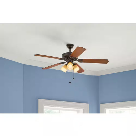 Brookhurst 52 In. LED Indoor Oil Rubbed Bronze Ceiling Fan with Light Kit