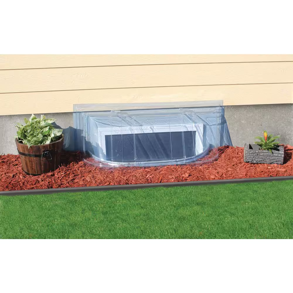 39 In. W X 13 In. D X 15 In. H Economy Straight Bubble Window Well Cover