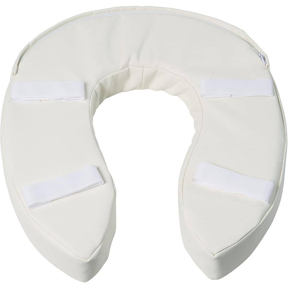 Vinyl Cushion 4 In. round Front Toilet Seat in White