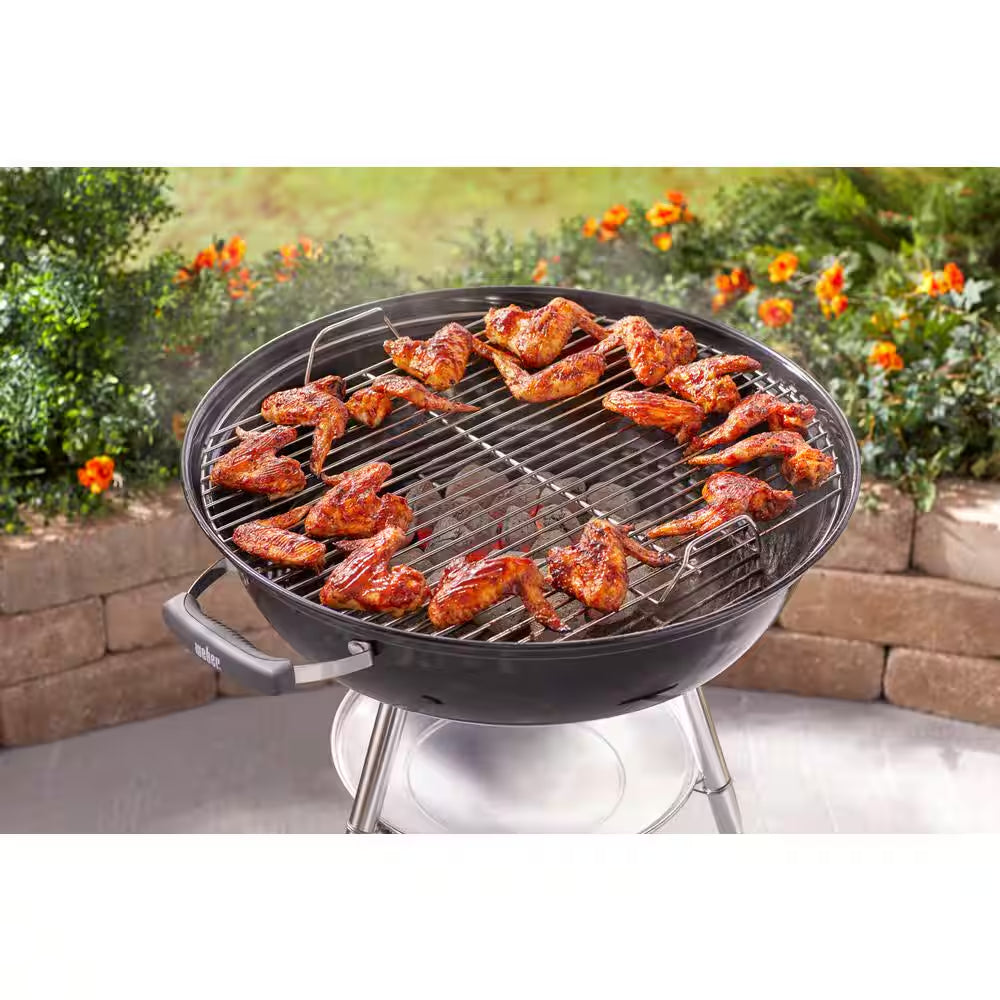 Jumbo Joe Premium 22 In. Charcoal Grill in Black with Steel Cooking Grate