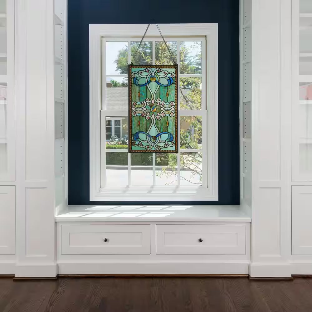 Green Stained Glass Brandi'S Window Panel