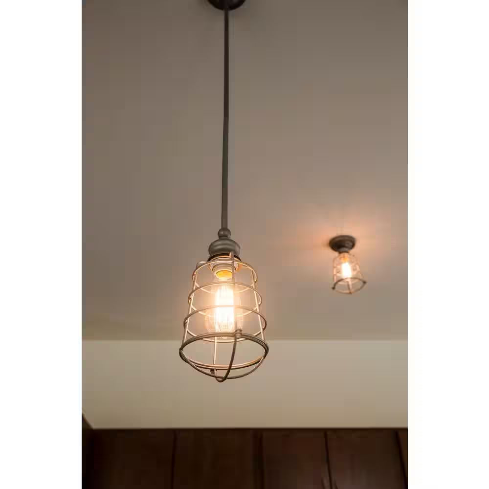 Ajax Collection 1-Light Textured Coffee Bronze Indoor Mini Pendant