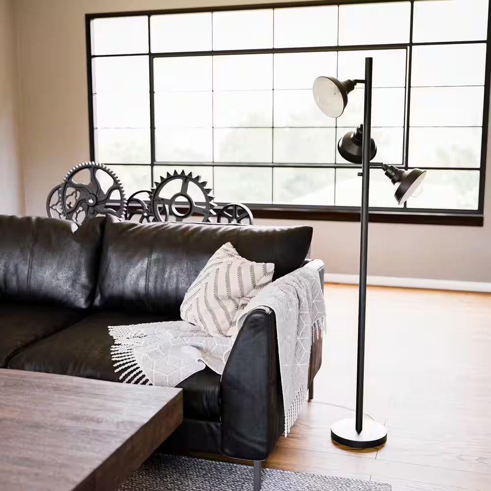 Selsdon 65 In. Black Tree Floor Lamp