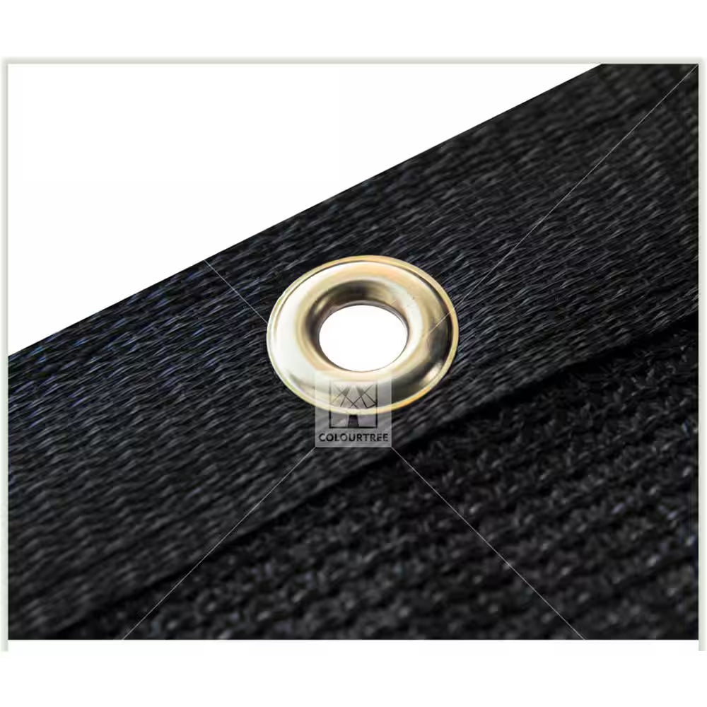 8 Ft. X 12 Ft. Black Privacy Fence Screen Mesh Fabric Cover Windscreen with Reinforced Grommets for Garden Fence