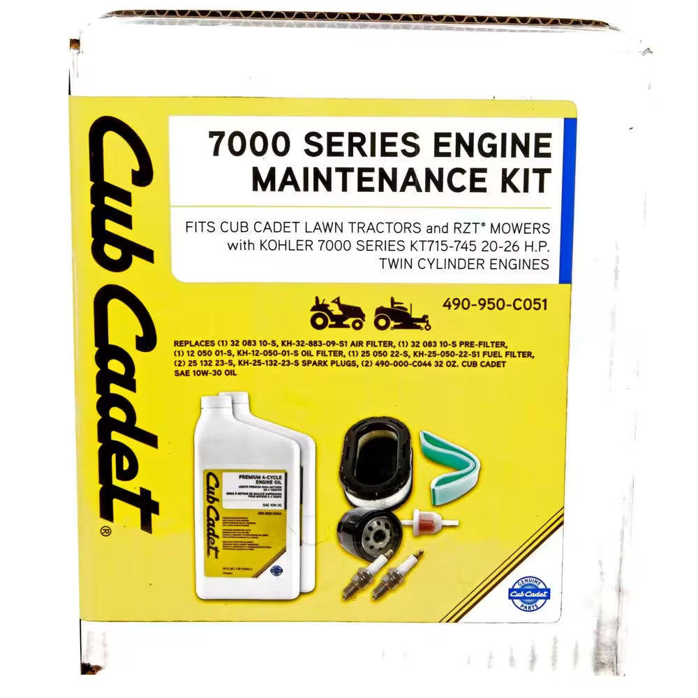 Engine Maintenance Kit for Lawn Tractors and RZT Mowers with Kohler 7000 Series Twin Cylinder Engine