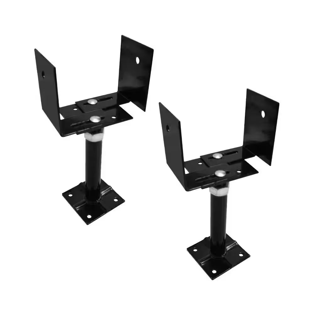 Adjustable Deck Support Multi-Format 33-66 Black (Pack of 2 Units)