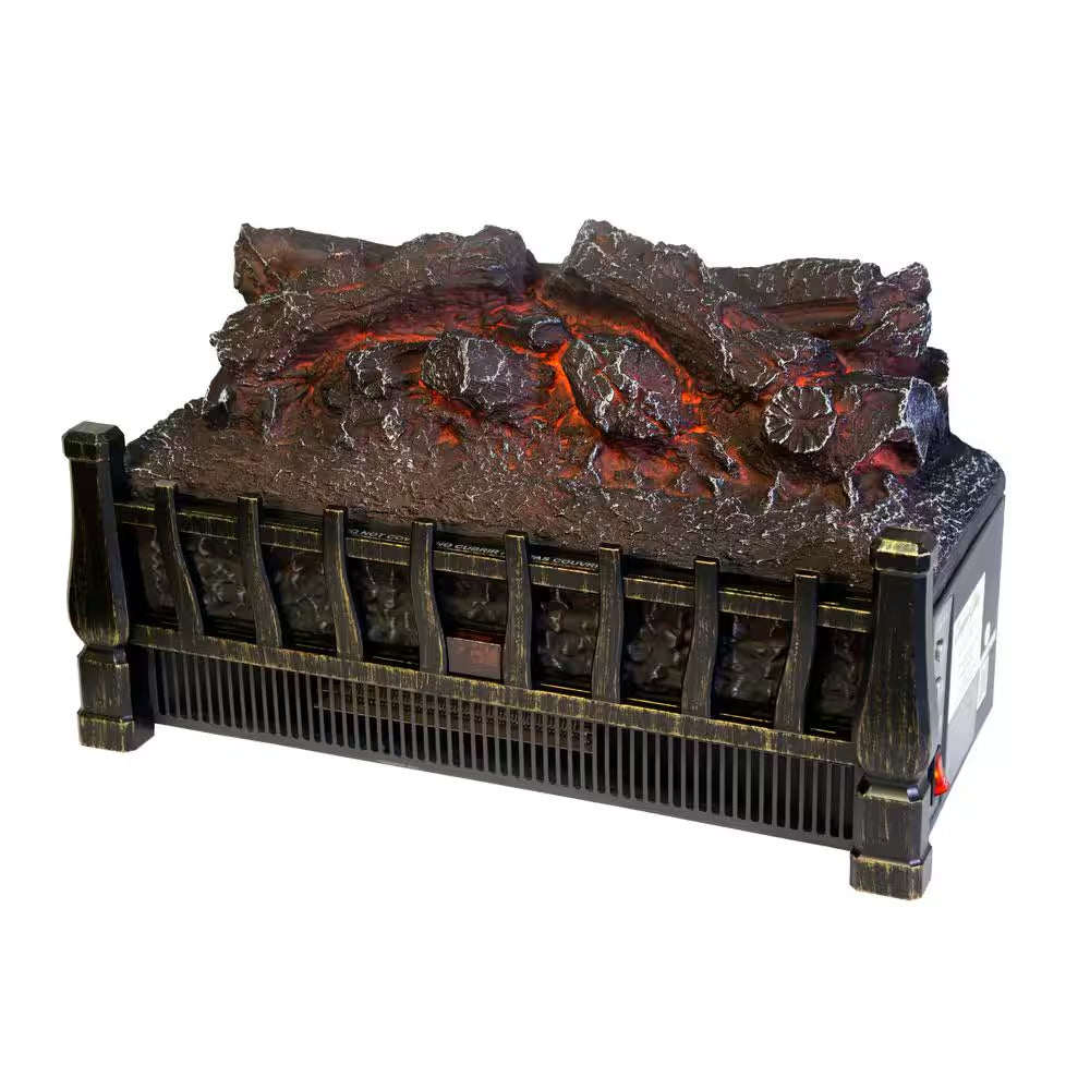 20 In. H Electric Fireplace Log Set with LED Technology and Remote Control