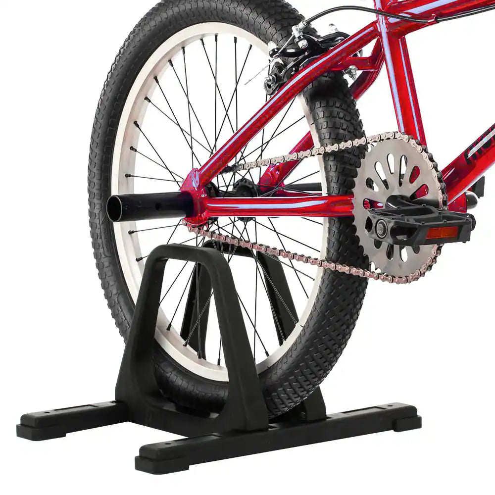 Black 1-Bike Portable Floor Stand Garage Bike Rack