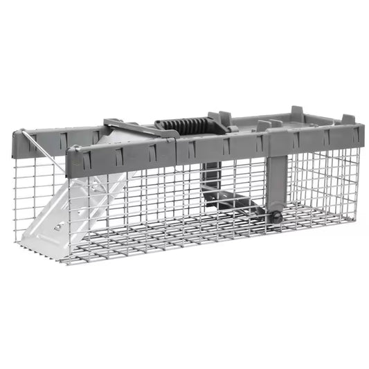 Small 1-Door Humane Catch-And-Release Live Animal Cage Trap for Squirrel, Weasel, Chipmunk