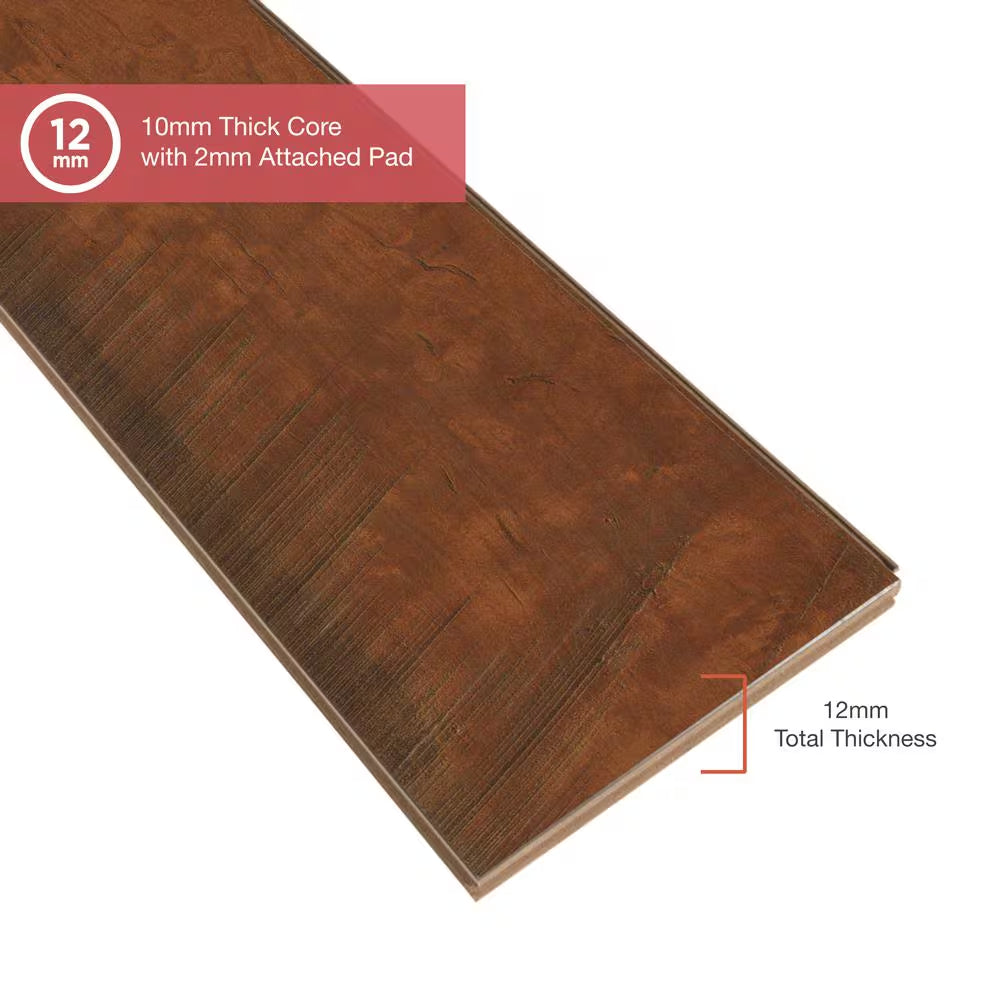 Outlast+ Antique Cherry 12 Mm T X 6.1 In. W Waterproof Laminate Wood Flooring (16.12 Sq. Ft./Case)