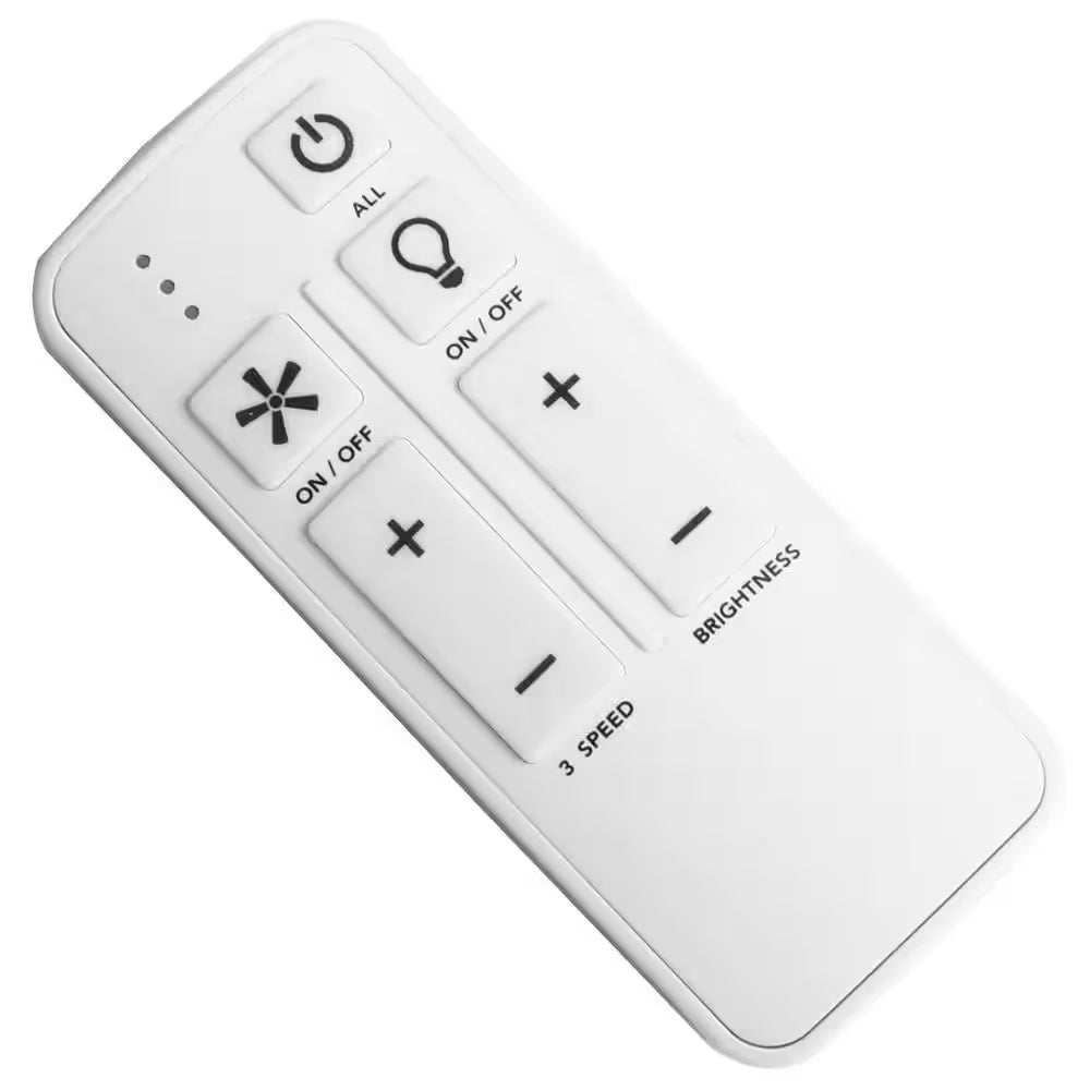 White Universal 3-Speed Damp Rated Ceiling Fan Remote Control with Dimmer