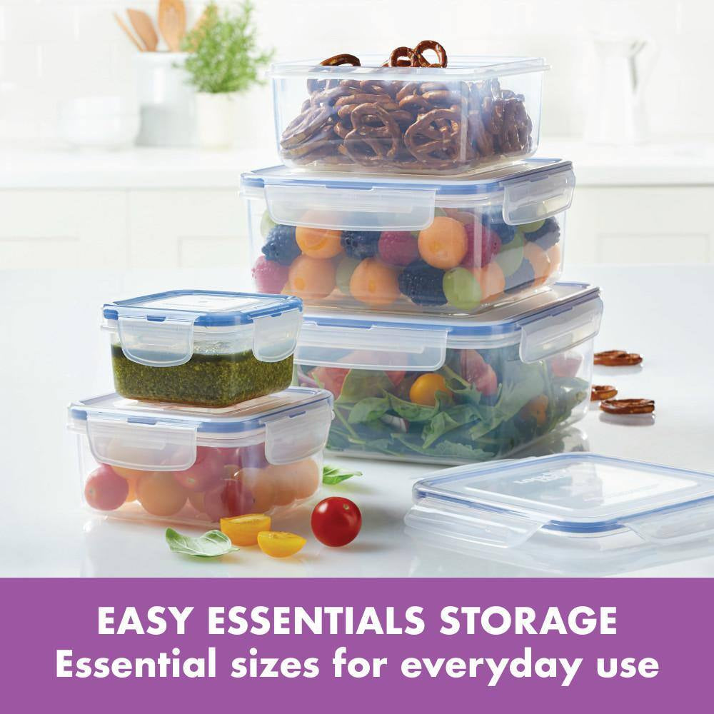 Easy Essentials 10-Piece Square Food Storage Container Set,