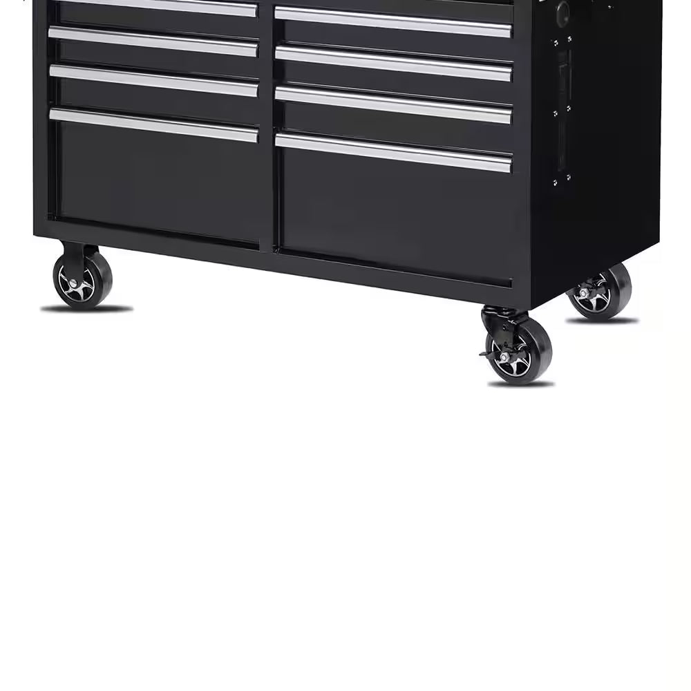 5 In. Black Tool Chest Caster Set 2 Rigid and 2 Swivel with Brake with 1300 Lbs. Load Rating (4-Pack)