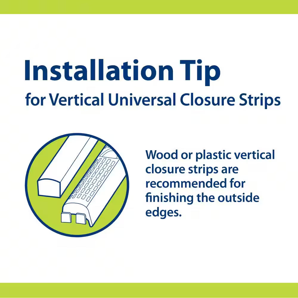 24 In. Universal Vertical Plastic Roof Closure Strips (6-Pack)