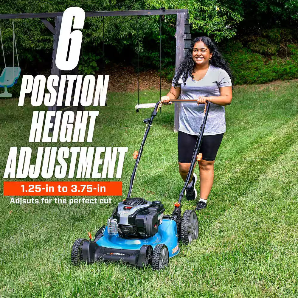 21 In. 140Cc 4-Cycle Briggs and Stratton Engine Gas Push Lawn Mower with 3-In-1 Mulching Bagging Side Discharge