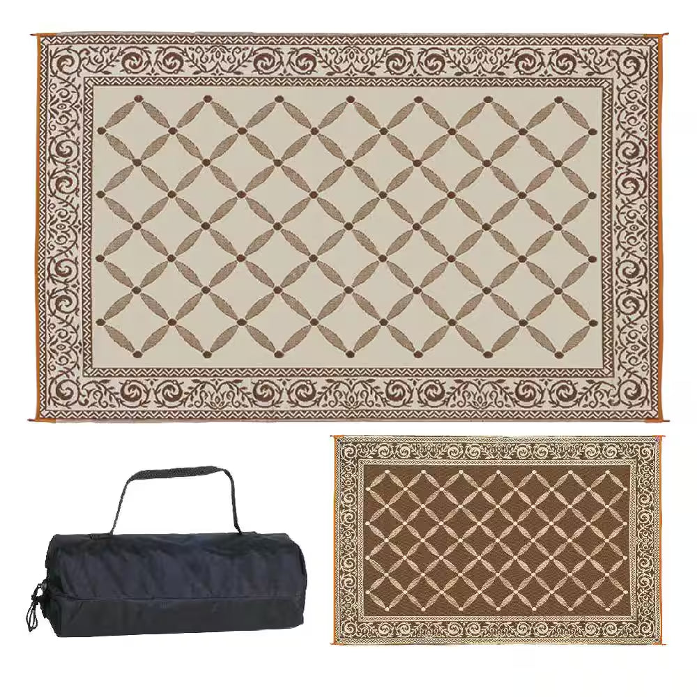 6 Ft. X 9 Ft. Reversible Mat - Classic Brown/Beige