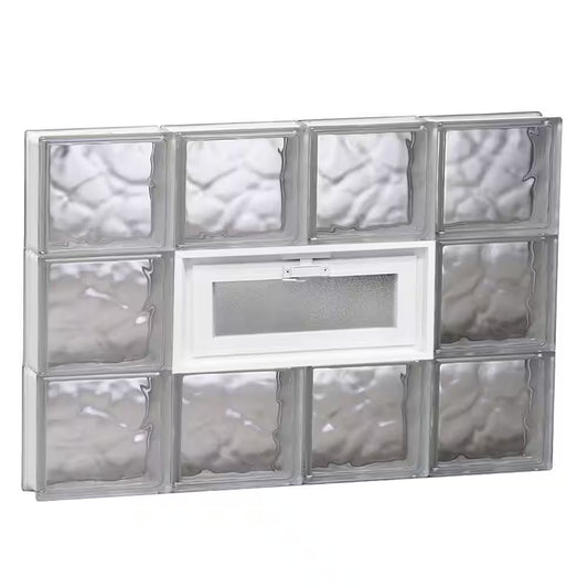 31 In. X 23.25 In. X 3.125 In. Frameless Wave Pattern Vented Glass Block Window