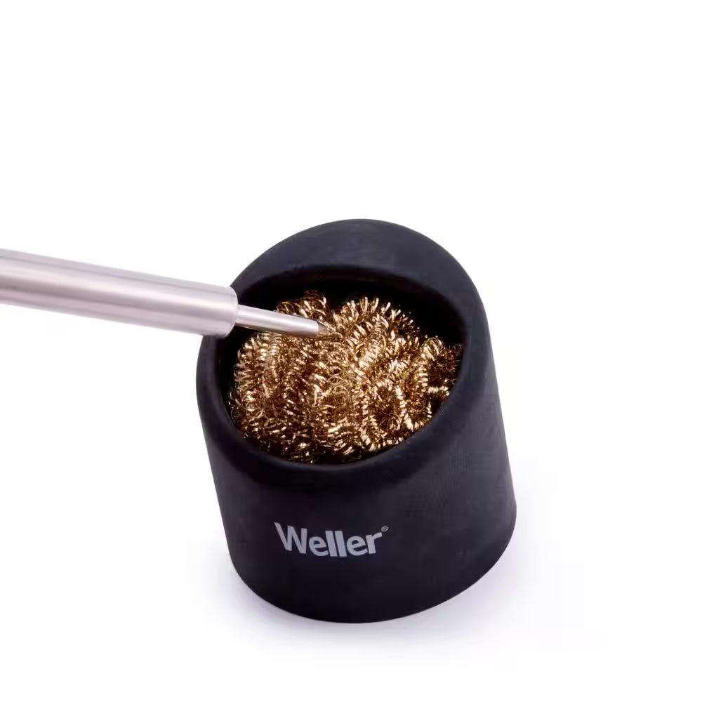 Soldering Brass Sponge Tip Cleaner with Silicone Holder