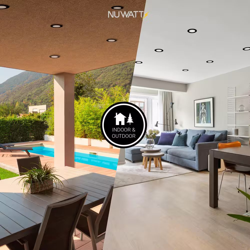 6 In. LED Black round New Construction IC Rated Slim Canless Integrated LED Recessed Light Kit 5 CCT Dimmable (12-Pack)