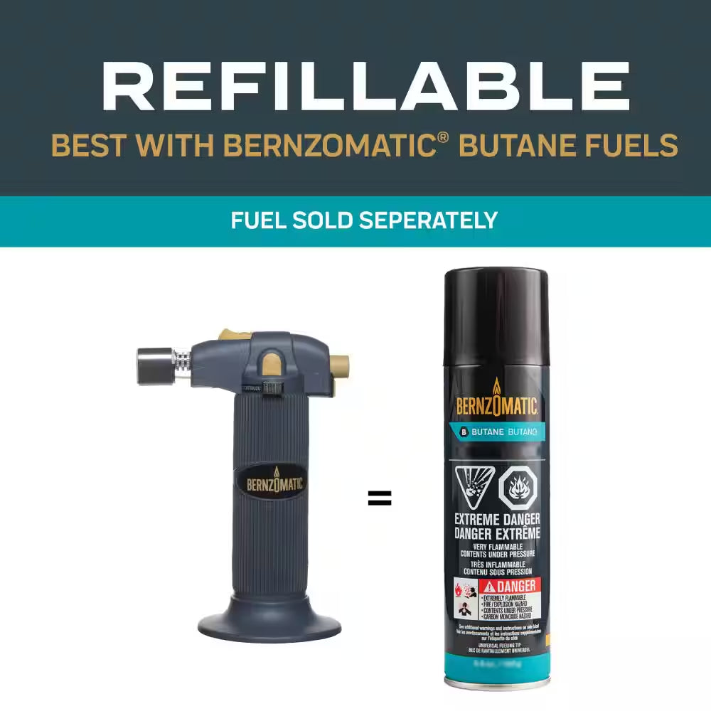 Butane Detail Torch with Soldering Tip, Trigger Ignition and Flame Lock