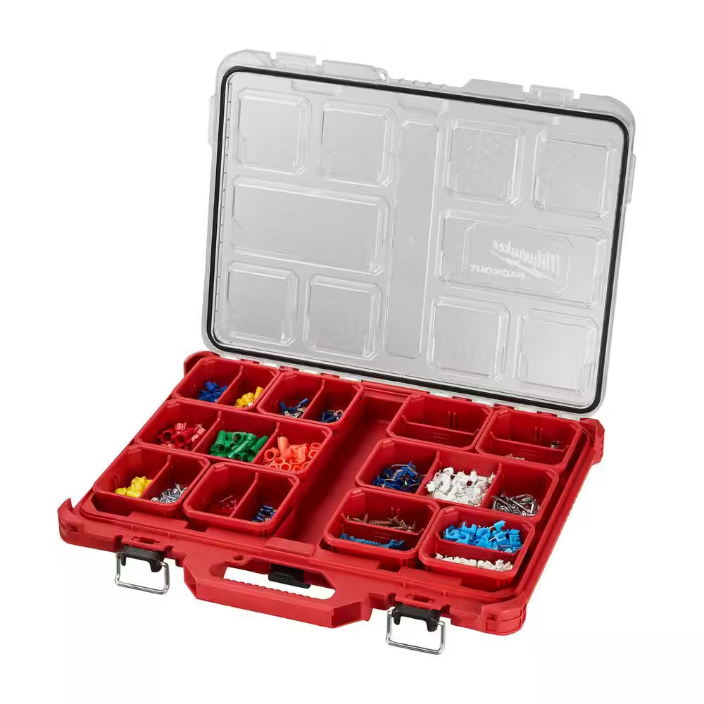 PACKOUT 11-Compartment Low-Profile Impact Resistant Portable Small Parts Organizer