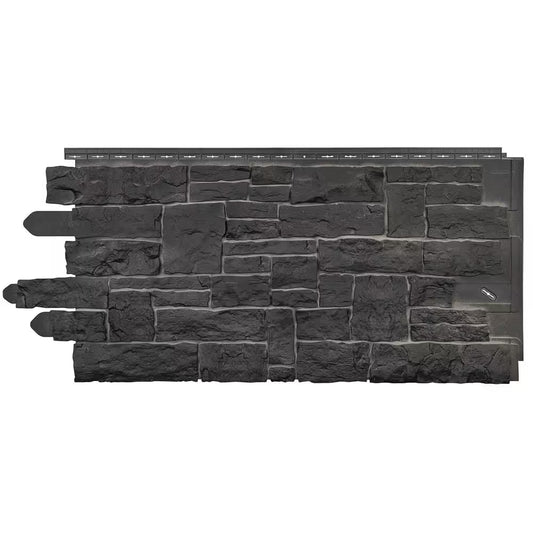 stone SK Stacked Stone (20.3 In. X 45 In.) Stone Siding in Onyx (10 Panels per Box, 49.3 Sq. Ft.)