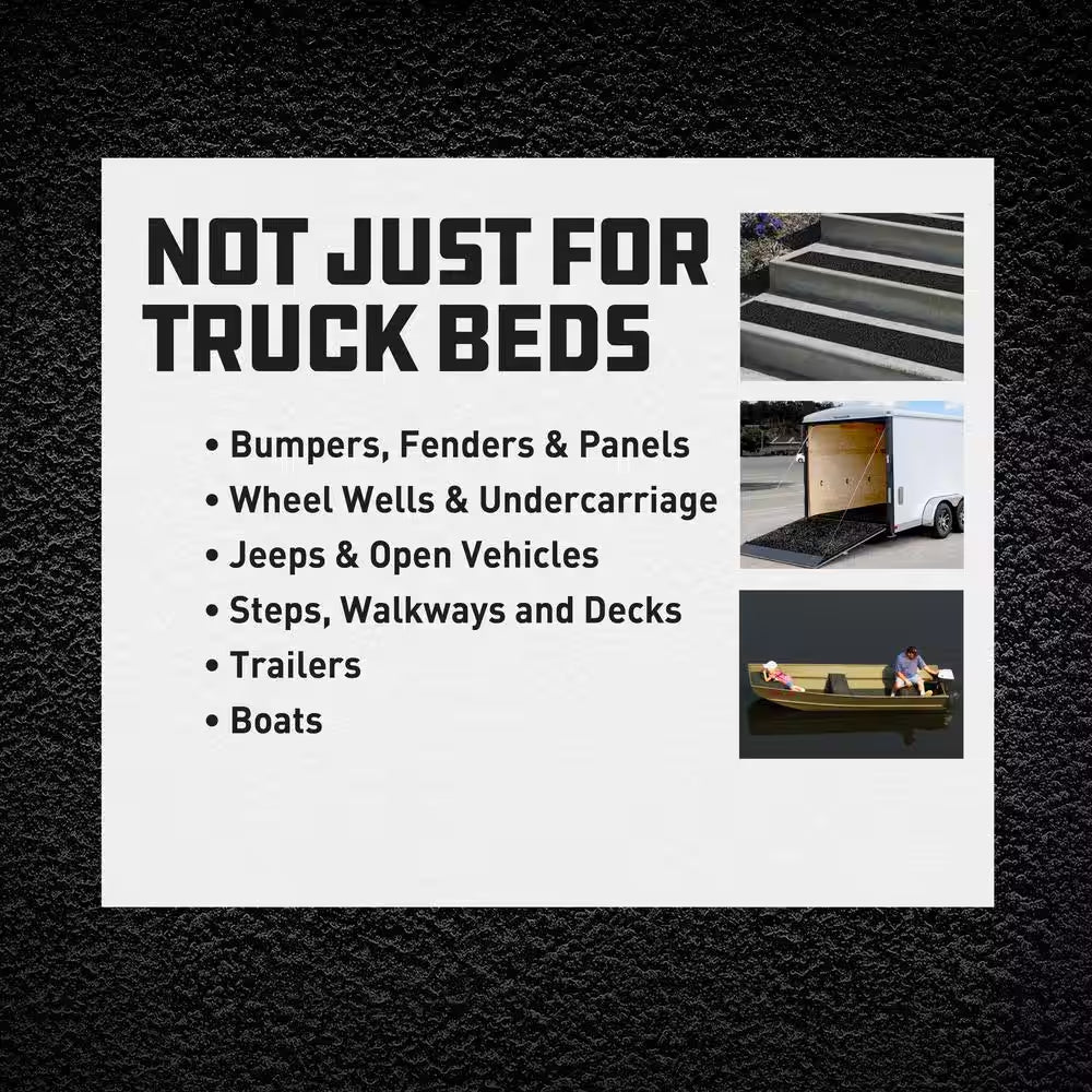 1 Gal. Solid Flat/Matte Black Truck Bed Liner Kit
