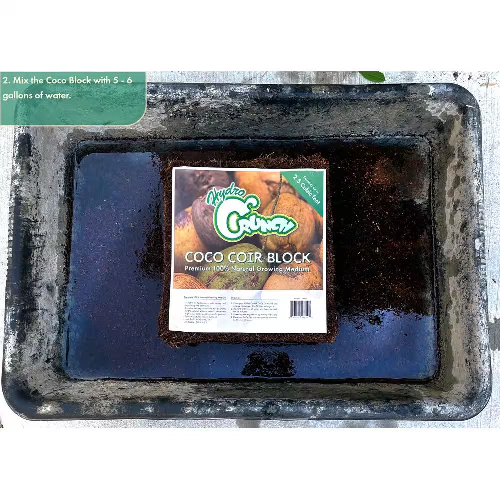 2.5 Cu. Ft. Coco Coir Block of Soilless Growing Media (2-Pack)