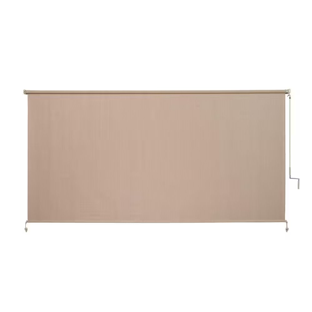 Camel Cordless UV Blocking Fade Resistant Fabric Exterior Roller Shade 120 In. W X 72 In. L