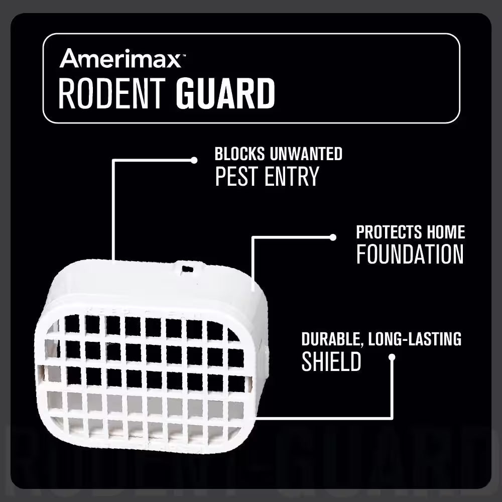 3 In. X 4 In. White Vinyl Rodent Guard