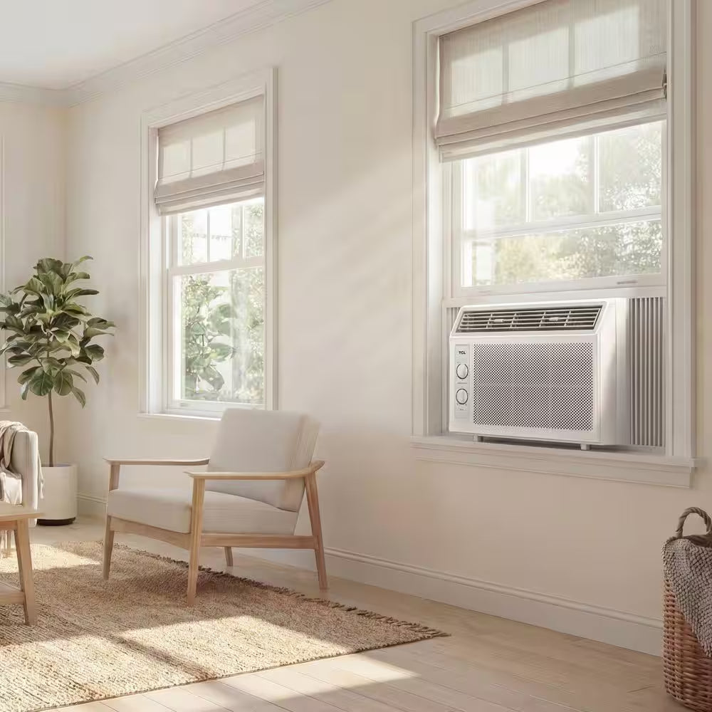 5,000 BTU (DOE) Mechanical Window Air Conditioner Cools 150 Sq. Ft. in White